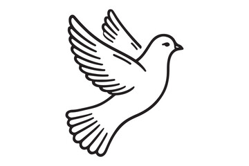 Peace symbol, dove icon vector template