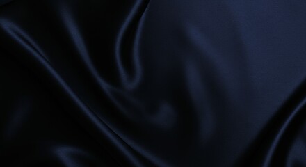 Black and blue abstract background with dark blue silk satin texture.

