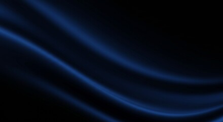 Black and blue abstract background with dark blue silk satin texture.


