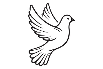 Peace symbol, dove icon vector template
