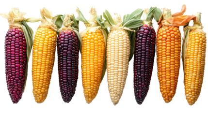 corn on the cob isolated on a white background