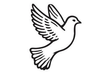 Peace symbol, dove icon vector template