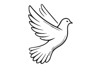 Peace symbol, dove icon vector template