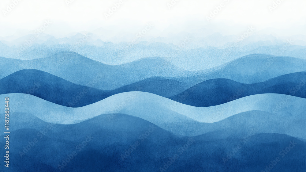 Aufkleber blue azure turquoise abstract watercolor background for textures backgrounds and web banners design.