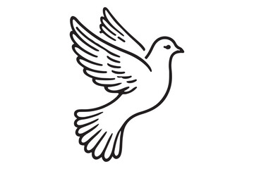 Peace symbol, dove icon vector template