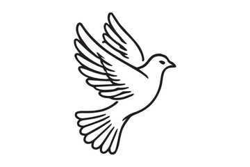Peace symbol, dove icon vector template