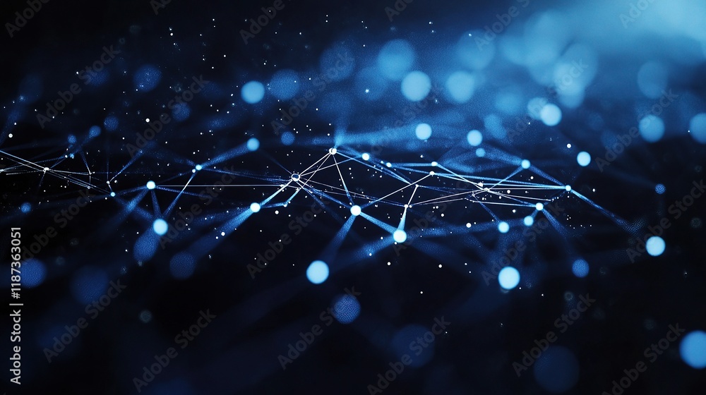 Poster cybersecurity concept featuring padlock over binary lines background