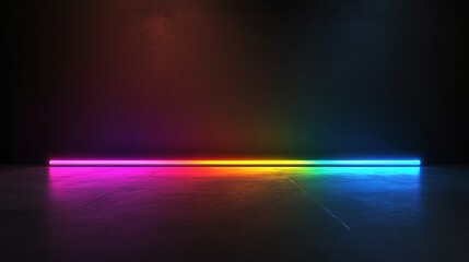 Obraz premium Colorful Neon Flare Effects with Intertwining LED Lines on Black