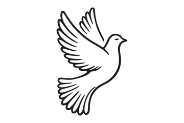 Peace symbol, dove icon vector template
