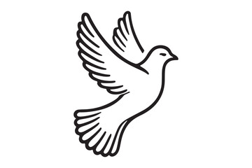 Peace symbol, dove icon vector template