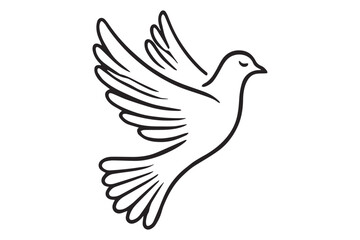 Peace symbol, dove icon vector template