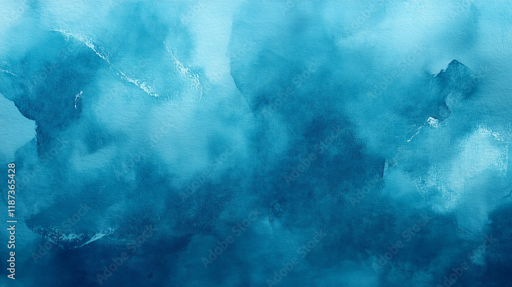 Aufkleber blue azure turquoise abstract watercolor background for textures backgrounds and web banners design
