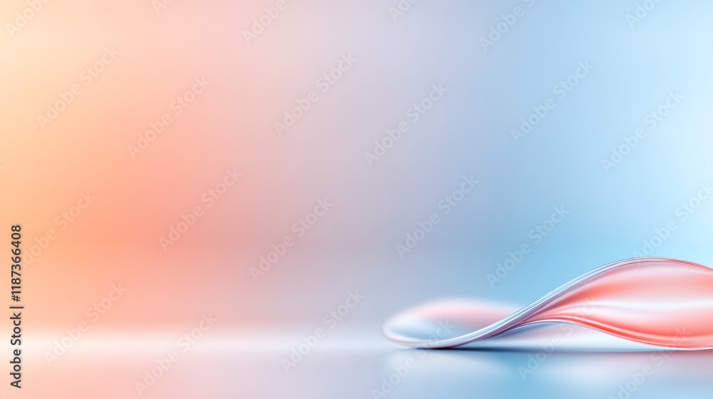 Canvas Prints blue and pink background with a wave in the foreground. the background is a light blue color