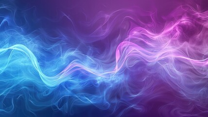 Abstract swirling blue and purple smoke, vibrant color waves, dynamic energy, flowing texture background.