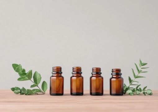 Herbal Medicine Bottles for Virus Immunity, Emphasizing Natural Virus Prevention Through Herbal Remedies