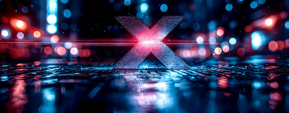 Factor X. Abstract background with the letter X