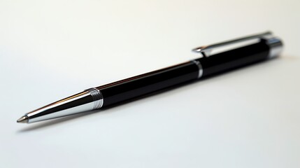 Fototapeta premium A sleek ballpoint pen on a white background