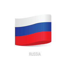 Flag Of Russia Icon Vector Design.