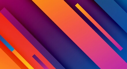 Vibrant geometric background with colorful shapes and sharp lines, ideal for modern and energetic...