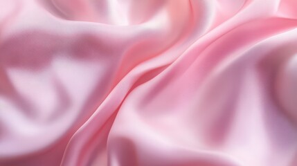 Fototapeta premium Smooth and luxurious pink silk fabric texture with elegant folds