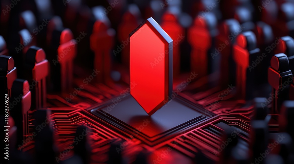 Poster Abstract Representation of Technology with Figures Surrounding a Core