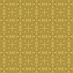 Modern floral line ornament pattern 