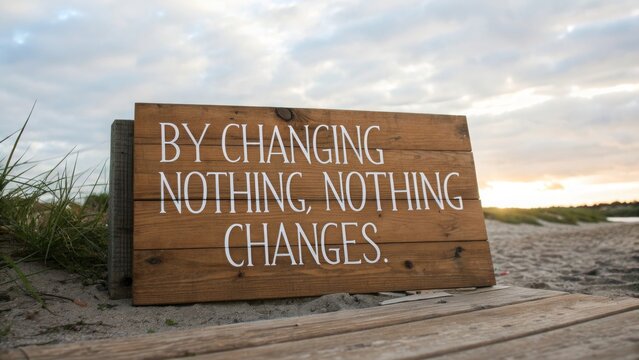 Exploring the philosophy of inaction by changing nothing nothing changes in a tranquil beach setting