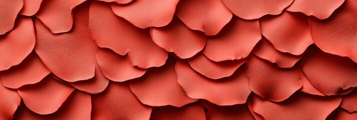 Fototapeta premium Delicate coral rose petals overlap, creating a textured and romantic background, perfect for valentine's day, mother's day, or spring themed projects