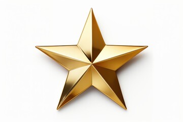 Obraz premium Elegant golden star shaped object with reflective surface, suitable for decoration or awards in various settings
