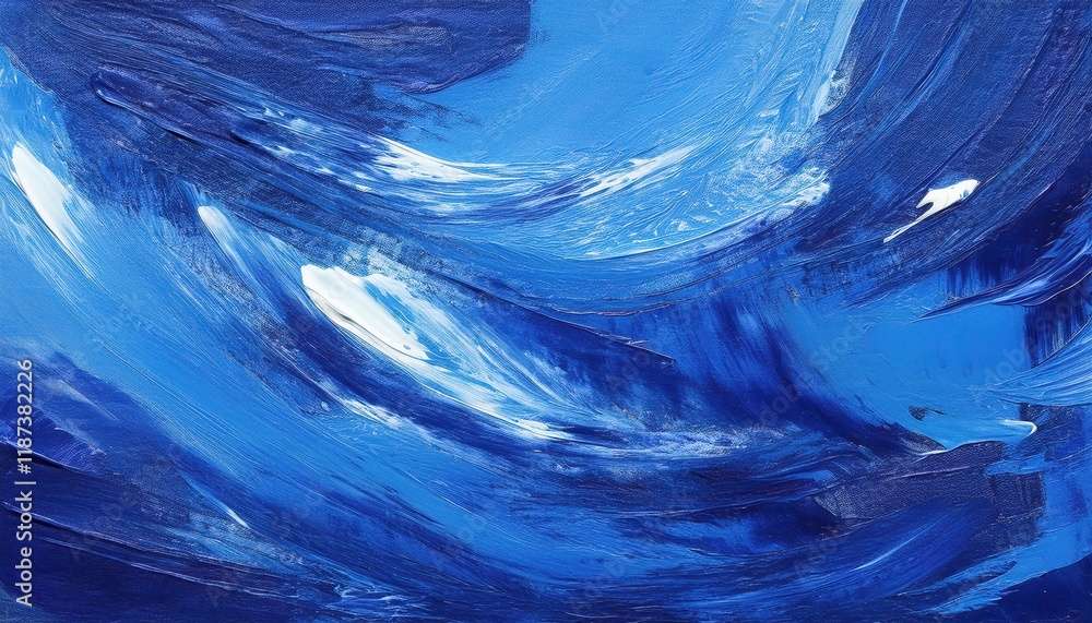 Poster striking blue paint texture backdrop with rich layers and subtle depth, evoking a sense of artistic 