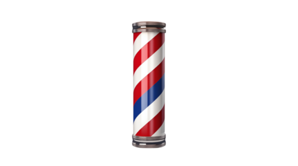 Classic Barber Shop Pole Graphic Design Element isolated on transparent background	