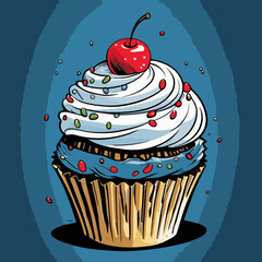 cup cake vector for design needs