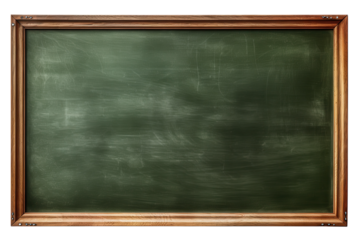 Empty chalkboard in a classroom setting ready for lessons and creativity during school hours