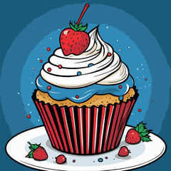 cup cake vector for design needs