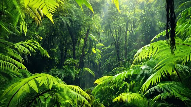 Explore the lush greenery of Daintree Rainforest National Park in Queensland, Australia, Green jungle of Daintree rainforest National Park, Queensland Australia