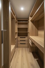 A closet before and after an organization overhaul, with custom shelving, neat storage, and efficient layout to maximize space and accessibility