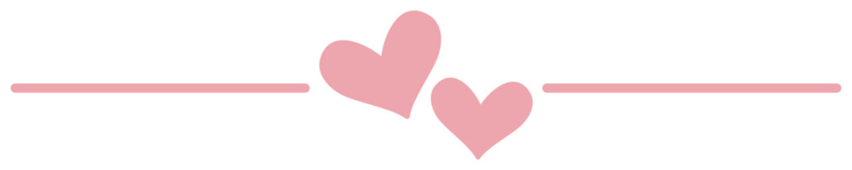 Heart Border | Cute Heart Decorative Element | Vector Valentine Design
