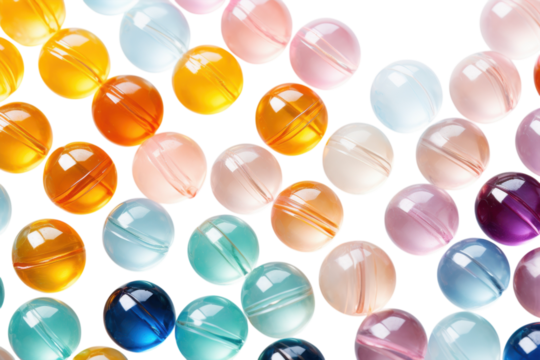 Colorful glass orbs arranged in a vibrant pattern create an artistic display ideal for decoration or design projects
