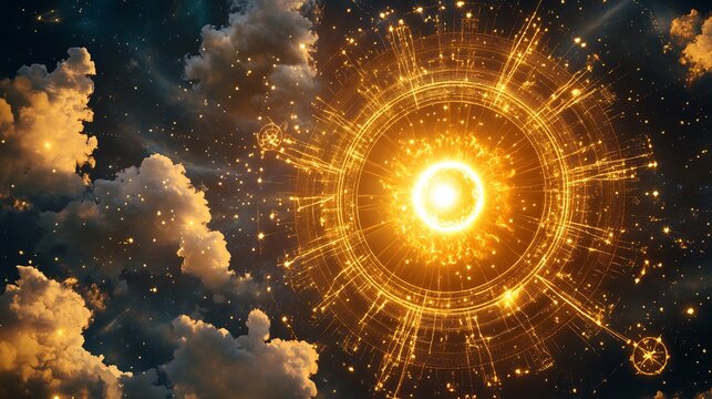 Depiction of solar influence highlighting sun's energy in astrological interpretations