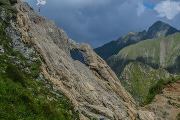 Beautiful mountains landscaping  storm . nature .