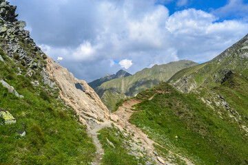 Beautiful mountains landscaping  storm . nature .
