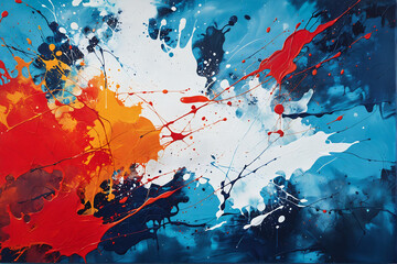 Vibrant Dynamic Paint Splatter with Grunge Texture