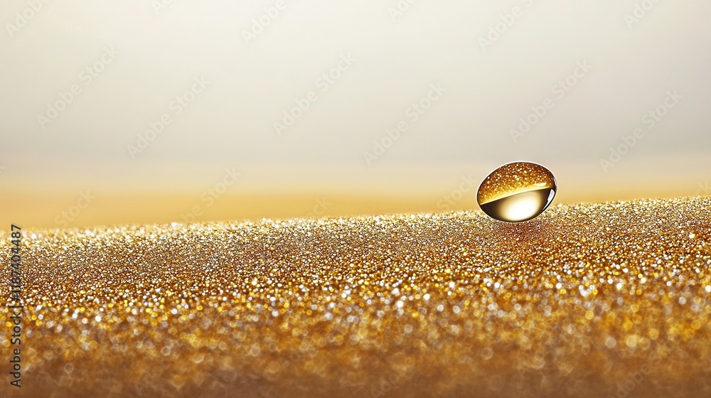 Aufkleber a close-up of a glittering surface featuring a round object in the center and a blurred background