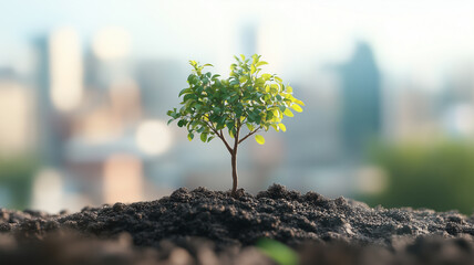 成長と劣化を象徴する分割された木