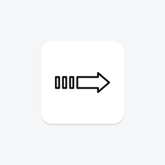 Right Arrow line icon , vector, pixel perfect, illustrator file