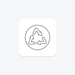 Recycle Arrow thinline icon , vector, pixel perfect, illustrator file