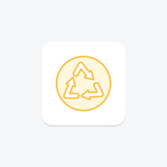 Recycle Arrow duotone line icon , vector, pixel perfect, illustrator file