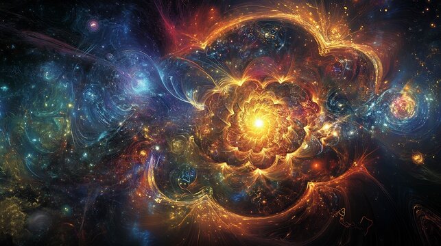 Astral planes highlighted celestial harmony spiritual cosmos and vibrant cosmic light representing metaphysical connections