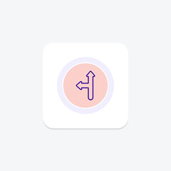 Up and Left color circle icon , vector, pixel perfect, illustrator file