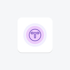 T Junction color circle icon , vector, pixel perfect, illustrator file